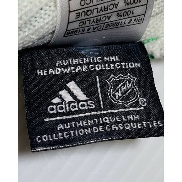 NWT Adidas Dallas Stars Striped Knit NHL Cuff Beanie Green White Striped OSFA - Picture 7 of 9
